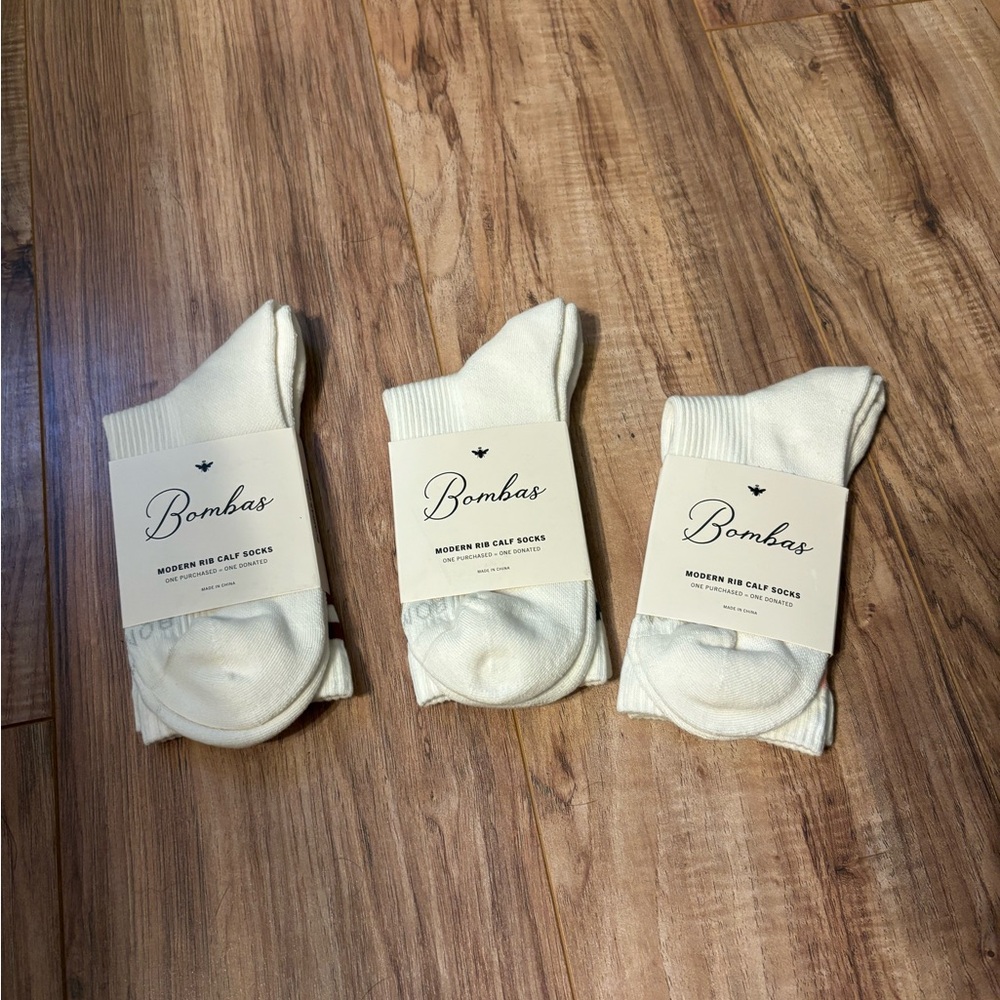 Bombas Modern Rib Rodeo Half-Calf Socks | Size Medium | NEW